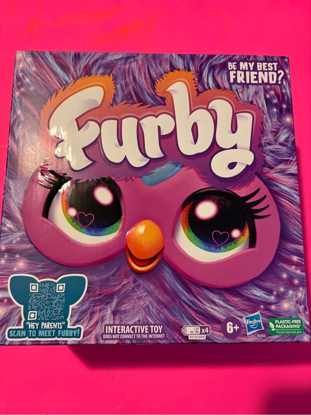 Hasbro Furby Plush Toy - Pink and‎ Purple with Orange Beak